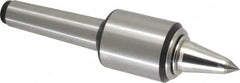 Royal Products - MT3 Taper Shank, 1.7" Head Diam 830 Lb Capacity Carbide Tipped Live Center - 12,000 Max RPM, 2.12" Head Length, 7/8" Point Diam, 1-3/4" Point Len, 180 Lb Max Workpc, 7-23/32" OAL, 3/8" Tip Diam, Long Point - Americas Industrial Supply