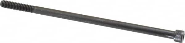 Value Collection - 1/4-20 UNC Hex Socket Drive, Socket Cap Screw - Alloy Steel, Black Oxide Finish, Partially Threaded, 5-1/2" Length Under Head - Americas Industrial Supply