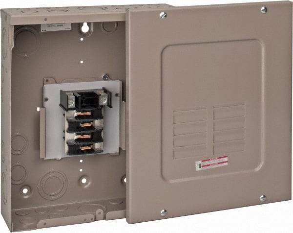 Eaton Cutler-Hammer - 8 Circuits, 120/240 VAC, 125 Amp Main, 6-1/0 AWG, Surface, Indoor Main Lug Load Center - 1 Phase, 1 NEMA Rating, 11 Inch Wide x 3.69 Inch Deep x 13 Inch High - Americas Industrial Supply