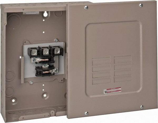 Eaton Cutler-Hammer - 6 Circuits, 208/120 VAC, 125 Amp Main, 14-1/0 AWG, Surface, Indoor Main Lug Load Center - 3 Phase, 1 NEMA Rating, 11 Inch Wide x 3.69 Inch Deep x 13 Inch High - Americas Industrial Supply