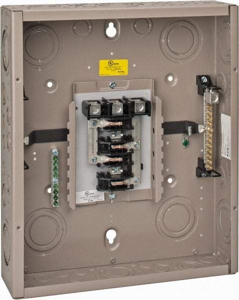 Eaton Cutler-Hammer - 12 Circuits, 208/120 VAC, 125 Amp Main, 6-2/0 AWG, Indoor Main Lug Load Center - 3 Phase, 1 NEMA Rating, 14.31 Inch Wide x 3.88 Inch Deep x 16-3/4 Inch High - Americas Industrial Supply