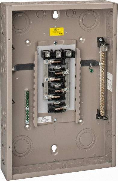 Eaton Cutler-Hammer - 18 Circuits, 208/120 VAC, 125 Amp Main, 6-2/0 AWG, Indoor Main Lug Load Center - 3 Phase, 1 NEMA Rating, 14.31 Inch Wide x 3.88 Inch Deep x 21 Inch High - Americas Industrial Supply