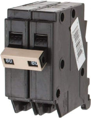 Eaton Cutler-Hammer - 80 Amp, 120/240 VAC, 2 Pole, Plug In Type CH Circuit Breaker - Thermal Magnetic Trip, 10 kA Breaking Capacity, 14-10 AWG - Americas Industrial Supply
