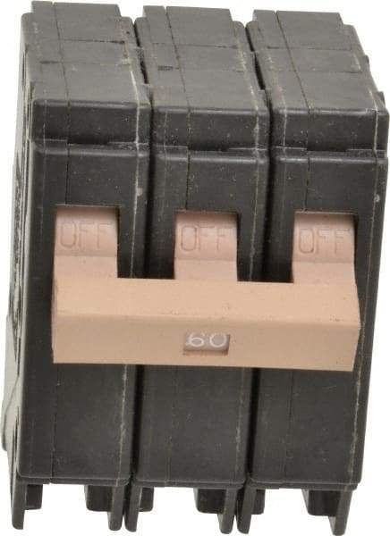 Eaton Cutler-Hammer - 60 Amp, 120/240 VAC, 3 Pole, Plug In Type CH Circuit Breaker - Thermal Magnetic Trip, 10 kA Breaking Capacity, 14-6 AWG - Americas Industrial Supply