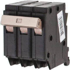 Eaton Cutler-Hammer - 70 Amp, 120/240 VAC, 3 Pole, Plug In Type CH Circuit Breaker - Thermal Magnetic Trip, 10 kA Breaking Capacity, 14-6 AWG - Americas Industrial Supply