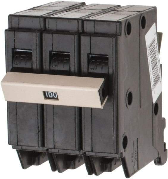 Eaton Cutler-Hammer - 100 Amp, 120/240 VAC, 3 Pole, Plug In Type CH Circuit Breaker - Thermal Magnetic Trip, 10 kA Breaking Capacity, 14-6 AWG - Americas Industrial Supply
