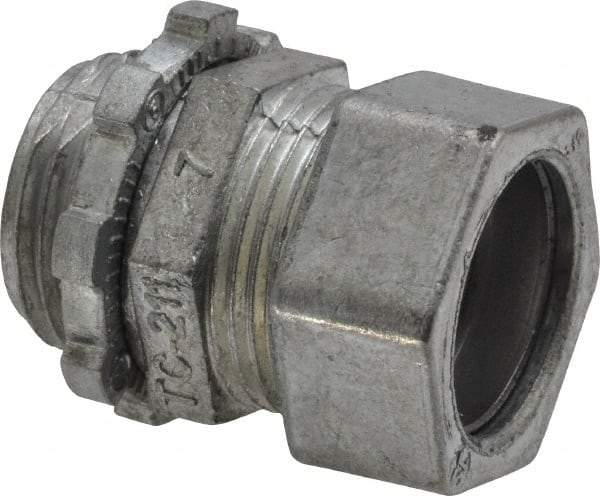 Thomas & Betts - 1/2" Trade, Die Cast Zinc Compression Straight EMT Conduit Connector - Noninsulated - Americas Industrial Supply