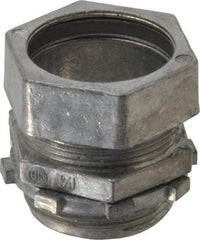 Thomas & Betts - 1-1/4" Trade, Die Cast Zinc Compression Straight EMT Conduit Connector - Noninsulated - Americas Industrial Supply