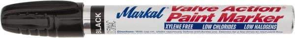 Markal - Black Permanent Marker - Felt Tip - Americas Industrial Supply