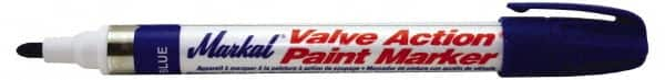 Markal - Blue Permanent Marker - Felt Tip - Americas Industrial Supply