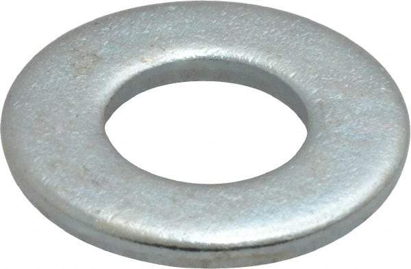 Value Collection - 1/2" Screw, Steel SAE Flat Washer - 17/32" ID x 1-1/16" OD, 3/32" Thick, Zinc-Plated Finish - Americas Industrial Supply
