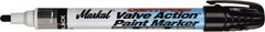 Markal - Black Paint Marker - Fiber Medium Tip, Alcohol Base Ink - Americas Industrial Supply