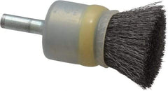 Osborn - 3/4" Brush Diam, Crimped, End Brush - 1/4" Diam Shank, 20,000 Max RPM - Americas Industrial Supply