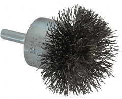 Osborn - 2" Brush Diam, Crimped, End Brush - 1/4" Diam Shank, 15,000 Max RPM - Americas Industrial Supply