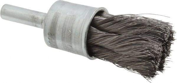 Osborn - 1/2" Brush Diam, Knotted, End Brush - 1/4" Diam Shank, 22,000 Max RPM - Americas Industrial Supply