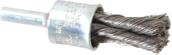 Osborn - 1/2" Brush Diam, Knotted, End Brush - 1/4" Diam Shank, 22,000 Max RPM - Americas Industrial Supply