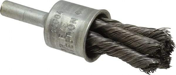 Osborn - 3/4" Brush Diam, Knotted, End Brush - 1/4" Diam Shank, 20,000 Max RPM - Americas Industrial Supply