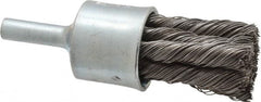 Osborn - 3/4" Brush Diam, Knotted, End Brush - 1/4" Diam Shank, 20,000 Max RPM - Americas Industrial Supply