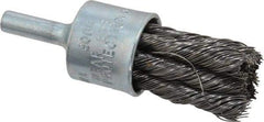 Osborn - 3/4" Brush Diam, Knotted, End Brush - 1/4" Diam Shank, 20,000 Max RPM - Americas Industrial Supply