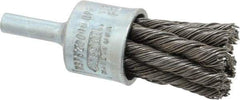 Osborn - 3/4" Brush Diam, Knotted, End Brush - 1/4" Diam Shank, 20,000 Max RPM - Americas Industrial Supply