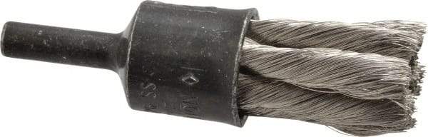 Osborn - 1/2" Brush Diam, Knotted, End Brush - 1/4" Diam Shank, 22,000 Max RPM - Americas Industrial Supply