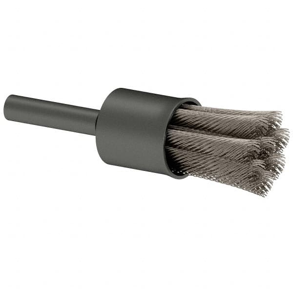 Osborn - 1/2" Brush Diam, Knotted, End Brush - 1/4" Diam Shank, 22,000 Max RPM - Americas Industrial Supply