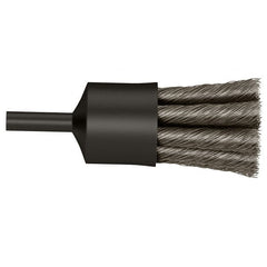 Osborn - 3/4" Brush Diam, Knotted, End Brush - 1/4" Diam Shank, 20,000 Max RPM - Americas Industrial Supply