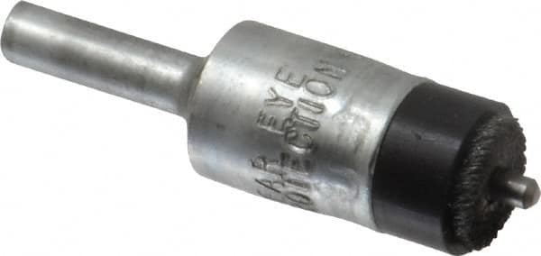 Osborn - 1/2" Brush Diam, End Brush - 1/4" Diam Shank, 1/8" Pilot Diam, 25,000 Max RPM - Americas Industrial Supply