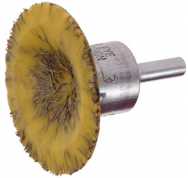 Osborn - 2" Brush Diam, Encapsulated, Flared End Brush - 1/4" Diam Shank, 20,000 Max RPM - Americas Industrial Supply