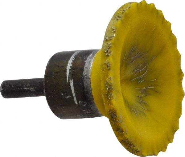 Osborn - 2" Brush Diam, Encapsulated, Flared End Brush - 1/4" Diam Shank, 20,000 Max RPM - Americas Industrial Supply