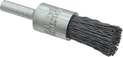 Osborn - 120 Grit, 1/2" Brush Diam, End Brush - Fine Grade, 1/4" Diam Shank, 9,000 Max RPM - Americas Industrial Supply