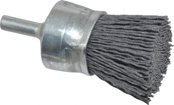 Osborn - 120 Grit, 1" Brush Diam, End Brush - Fine Grade, 1/4" Diam Shank, 9,000 Max RPM - Americas Industrial Supply