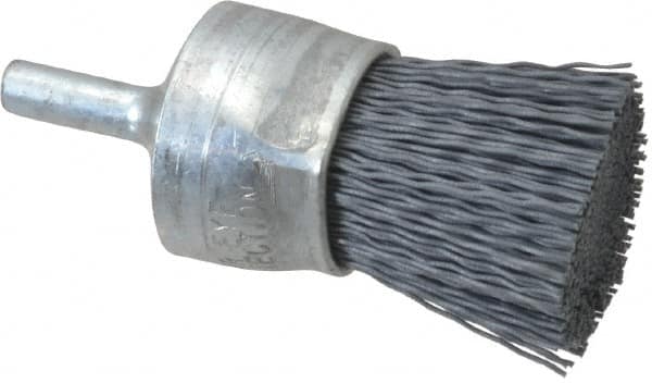 Osborn - 320 Grit, 1" Brush Diam, End Brush - Extra Fine Grade, 1/4" Diam Shank, 9,000 Max RPM - Americas Industrial Supply