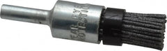 Osborn - 80 Grit, 1/2" Brush Diam, End Brush - Medium Grade, 1/4" Diam Shank, 9,000 Max RPM - Americas Industrial Supply