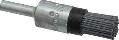 Osborn - 120 Grit, 1/2" Brush Diam, End Brush - Fine Grade, 1/4" Diam Shank, 9,000 Max RPM - Americas Industrial Supply