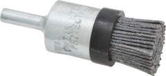 Osborn - 80 Grit, 3/4" Brush Diam, End Brush - Medium Grade, 1/4" Diam Shank, 9,000 Max RPM - Americas Industrial Supply