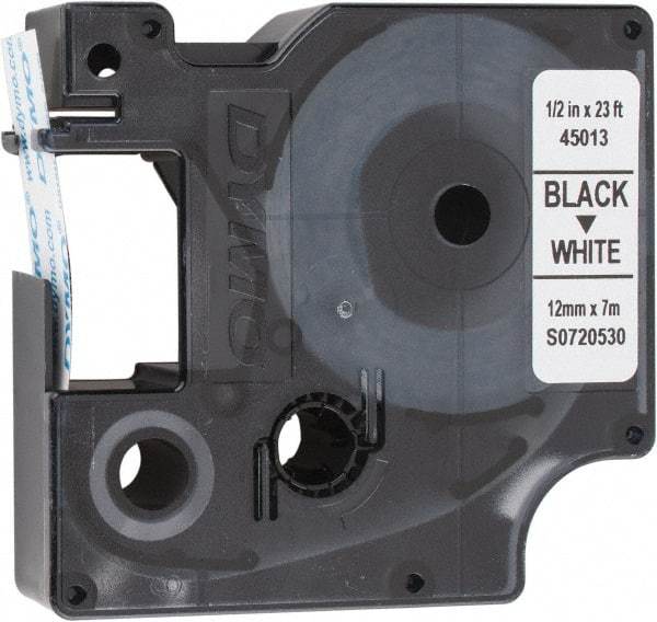 Dymo - 276" Long, Black Label Tape - 23' Long - Americas Industrial Supply