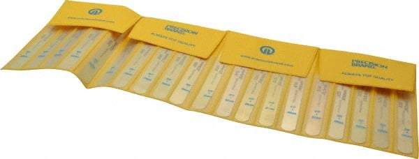 Precision Brand - 20 Piece, 0.001 to 0.03" Thick, Parallel Feeler Gage Set - 5" Leaf Length, 1/2" Wide, Brass - Americas Industrial Supply