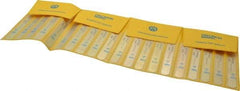 Precision Brand - 20 Piece, 0.001 to 0.03" Thick, Parallel Feeler Gage Set - 5" Leaf Length, 1/2" Wide, Brass - Americas Industrial Supply