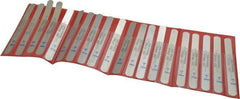 Precision Brand - 20 Piece, 0.001 to 0.031" Thick, Parallel Feeler Gage Set - 5" Leaf Length, 1/2" Wide, Stainless Steel - Americas Industrial Supply