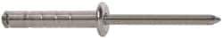 RivetKing - Size 610-612 Dome Head Aluminum Multi Grip Blind Rivet - Steel Mandrel, 1/2" to 0.787" Grip, 3/8" Head Diam, 0.192" to 0.196" Hole Diam, 1.07" Length Under Head, 3/16" Body Diam - Americas Industrial Supply