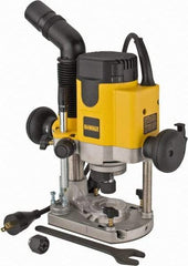 DeWALT - 8,000 to 24,000 RPM, 2 HP, 10 Amp, Plunge Base Electric Router - 1/4 and 1/2 Inch Collet - Americas Industrial Supply