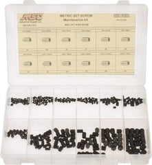 Value Collection - 280 Piece, M3 to M10, Alloy Steel Set Screw Assortment - Socket Cap Head, Hex Socket Drive, 5 to 12mm Long - Americas Industrial Supply