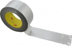 3M - 36 Yd Long x 2" Wide, Series 363, Silver Aluminum Tape - 7.3 mil Thick, 135 Lb/In Tensile Strength - Americas Industrial Supply