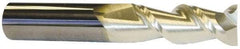 ProMax - 3/4", 1-5/8" LOC, 3/4" Shank Diam, 4" OAL, 2 Flute, Solid Carbide Square End Mill - Single End, ZrN Finish, Spiral Flute, 40° Helix, Centercutting, Right Hand Cut, Right Hand Flute, Series 108 - Americas Industrial Supply