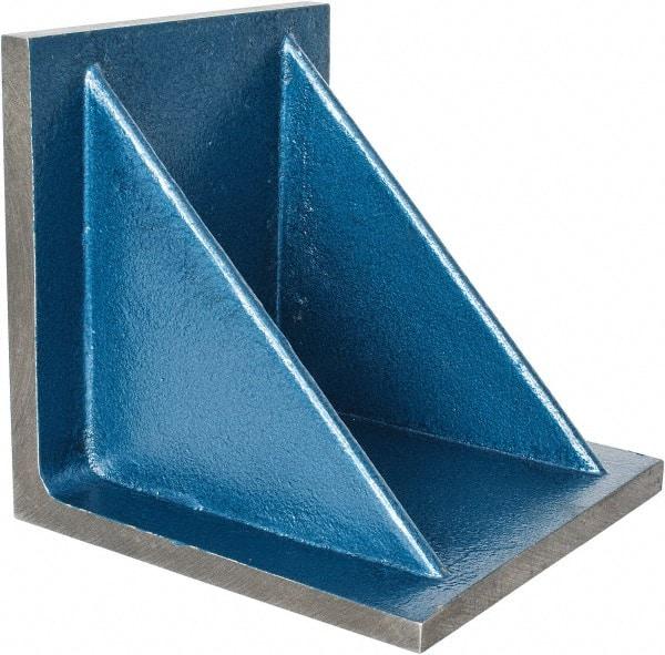 Interstate - 10" Wide x 10" Deep x 10" High Cast Iron Machined Angle Plate - Standard Plate, Flat Surface, Double Web, Single Plate - Americas Industrial Supply