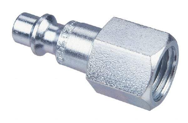CEJN - 1/8 Female NPT Industrial Pneumatic Hose Connector - Steel Zinc Plated, 1/4" Body Diam - Americas Industrial Supply