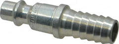 CEJN - Hose Barb Industrial Pneumatic Hose Connector - Steel Zinc-Plated, 1/4" Body Diam, 3/8" Hose ID - Americas Industrial Supply