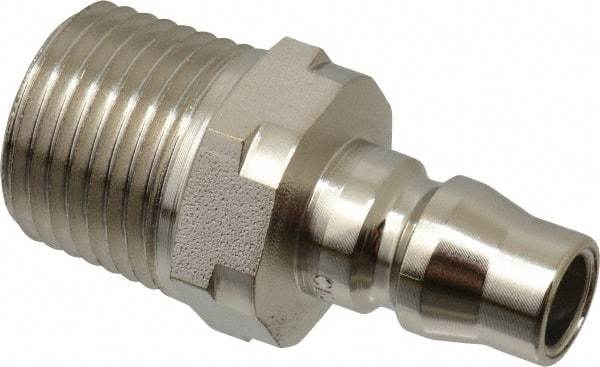 CEJN - 1/2 Male NPT Asian Pneumatic Hose Connector - Steel Zinc-Plated, 1/4" Body Diam - Americas Industrial Supply