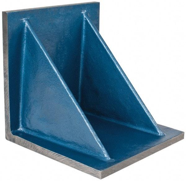 Interstate - 10" Wide x 10" Deep x 10" High Cast Iron Precision-Ground Angle Plate - Standard Plate, Flat Surface, Double Web, Single Plate - Americas Industrial Supply